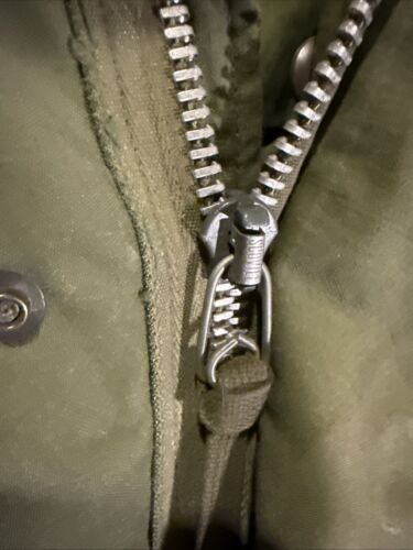 Vintage 60s Vietnam M65 Field Jacket OG-107 Military Sateen Scovill Small Hooded - Picture 2 of 18