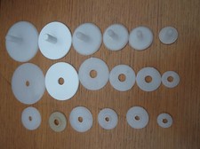 WHITE PLASTIC TOY JOINTS FOR DOLL/TEDDY/ANIMAL MAKING CHOICE OF SIZES