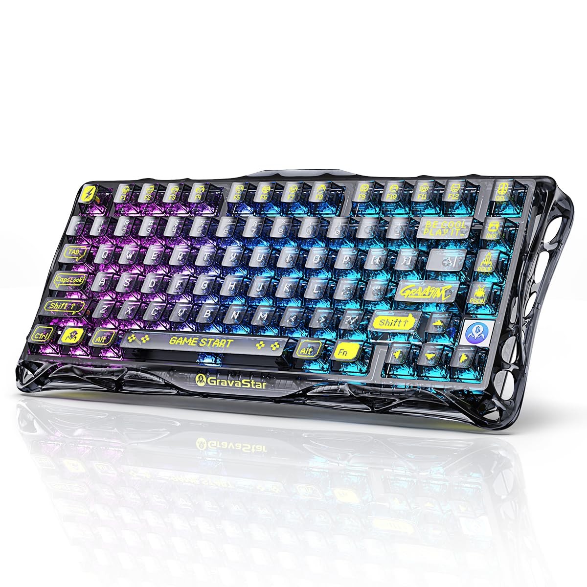 Mercury K1 Lite 75% Gaming Keyboard, 2.4GHz/BT/Wired Tri-Mod