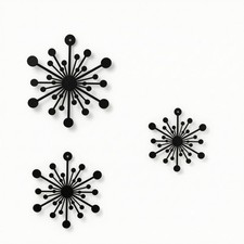 3 Pieces Sunburst Wall Decor Modern Metal Wall Decoration Easy Install