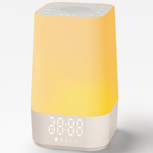 4-in-1 Sunrise Alarm Clock White Noise Sound Machine, 30 Soothing Sounds, Dim...