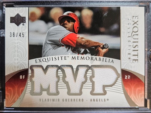 VLADIMIR GUERRERO 2006 EXQUISITE MEMORABILIA MVP JERSEY 38/45 GAME USED ANGELS