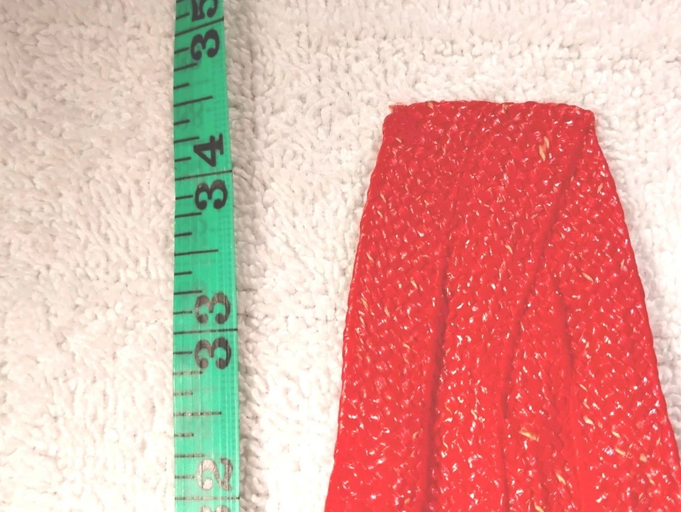 Cinturón de Paja Sintética Boho Vintage Años 80 Ancho Cinch Coral Hebilla Grande Talla M Foto 4 de 4