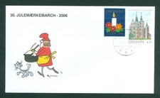 Denmark Cover. 2006. Cat,Santa. Værløse.“Christmas Seal Walk # 30. Sc# 1351. #02