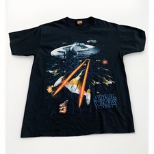 Vintage Star Wars Episode I Battle for Naboo All Over Print 1999 T Shirt XL