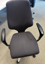 Dark grey G64 operator chairs with Chrome base & coat hangers