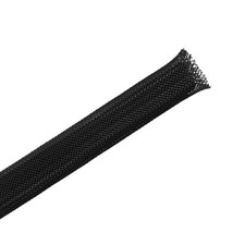 10ft-1/8inch PET Expandable Braided Sleeving Wire Loom 10FT-1/8'', Black
