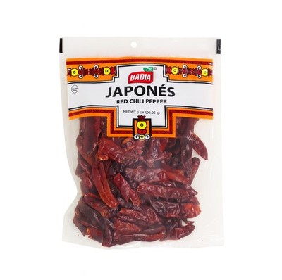 Badia Chile Japones, Red Chili Peppers, 3 oz   Dried Szechuan Hot 3 Ounce 