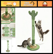 41.5" Heavy Duty Cactus Cat Scratching Post with Sisal, Interactive Ball  Groom