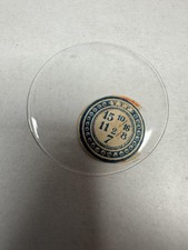 Vintage V.T.F. Pocket Watch Mineral Crystal Domed 35.34mm 15 10/16 11 2/8 Clear
