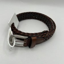 NWT Crown  Ivy Boys Kids Braided Belt Size M  7-10  NEW Brown