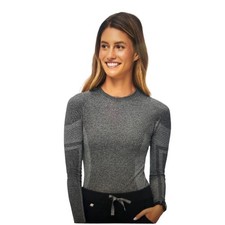 FIGS Salta Seamless Longsleeve Underscrub in Graphite Top Size Large