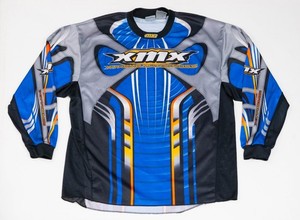 Vintage XMX Xtreme Motocross Jersey Mens Size XL Blue AOP Long Sleeve