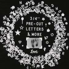 Letters for Letter Board Letters Only, 3/4 Inch White Message Board Letters for 