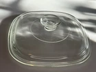 VTG Pyrex Corning Ware Square Clear Glass Replacement Lid 8.5” A-9-C  LID ONLY
