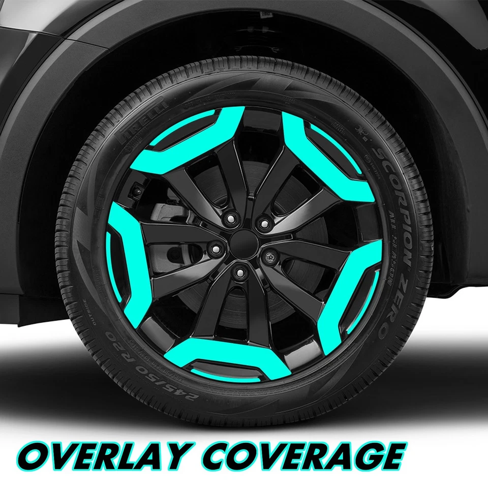 Chrome Delete Blackout Vinyl Overlays for 2023+ Kia Telluride 20" Wheels - Image 2 of 4