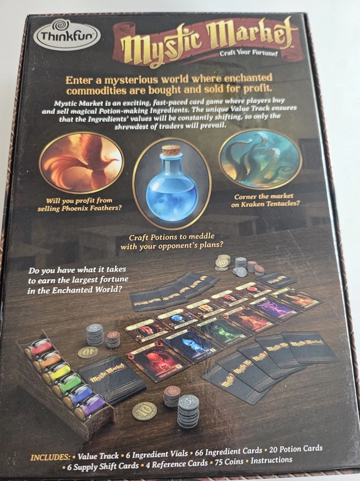 Mystic Market Strategy Card Game Think Fun Nice Complete - Image 2 of 4