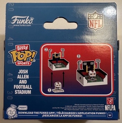 Mini Basballs Funko Bitty Pop! Sports NFL Josh Allen Football Stadium Exclusive Mini ...