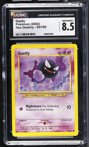 Gastly (1st Edition) graded CGC 8.5 for sale on eBay