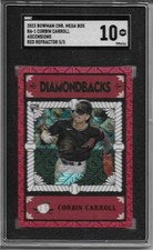 2023 Bowman Corbin Carroll #BA-1 RC Ascensions Red Mojo Refractor #'d /5 SGC 10
