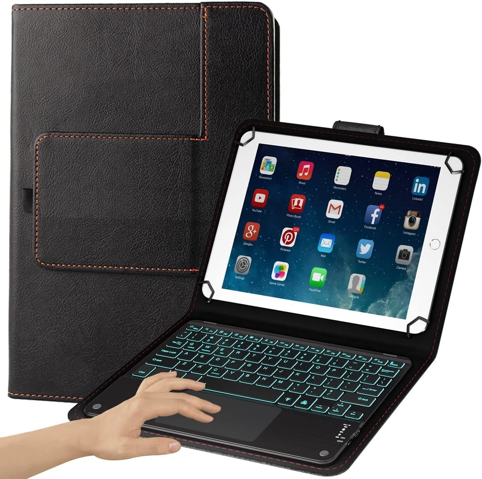 Bluetooth Touchpad Keyboard Case for 9-11" Tablets - Image 3 of 4