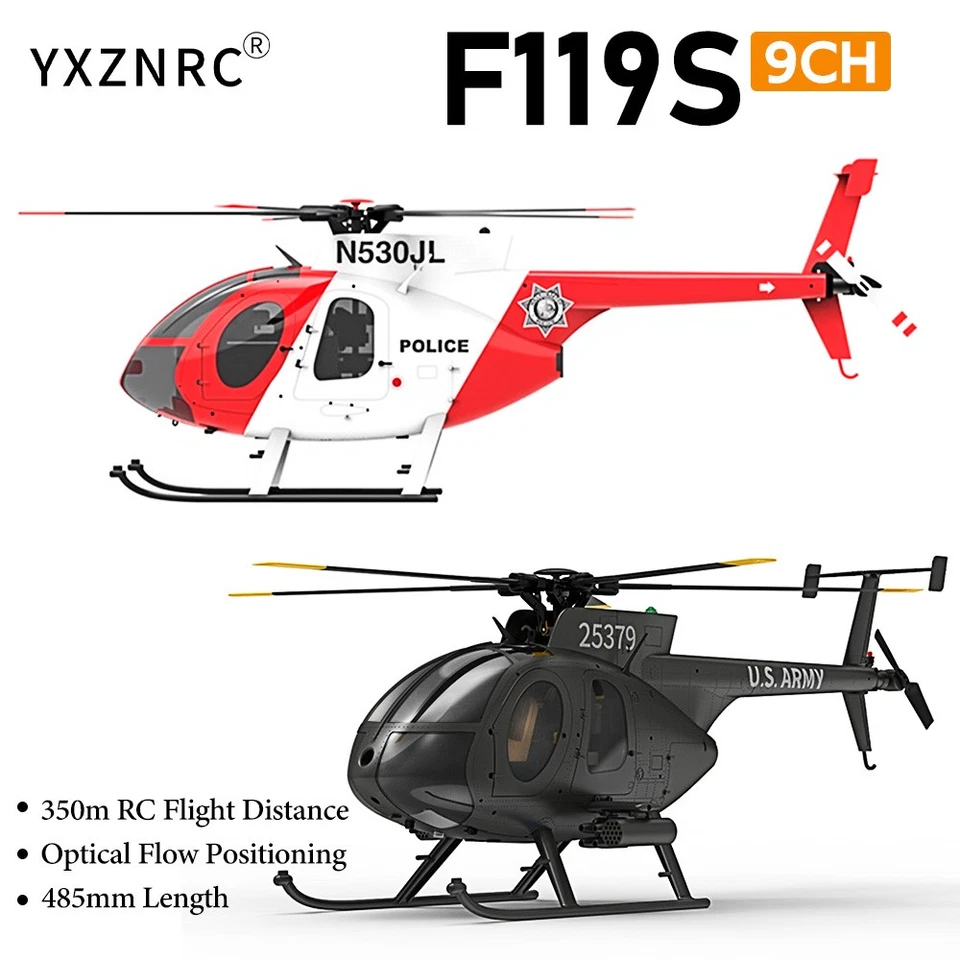 YUXIANG F119S RC Helicopter MD500 9CH GPS Optical Flow Brushless 1/16 Airplane - Image 2 of 4