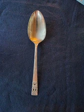 Oneida Community 8 1/2" Silver-Plate Vintage Coronation 1936 Serving Spoon