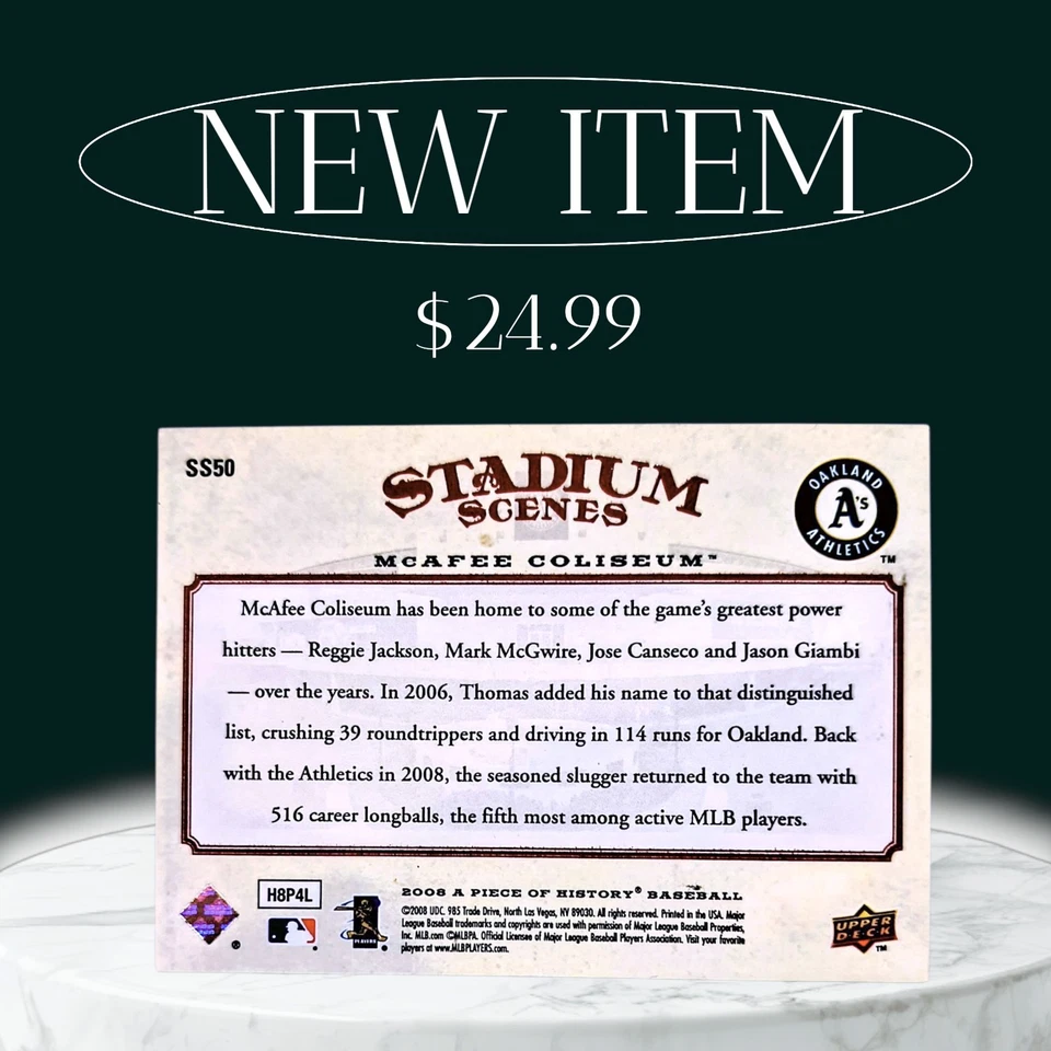 2008 Upper Deck Piece of History Stadium Scenes Frank Thomas #SS50 Red /149 Rare - Image 2 of 2