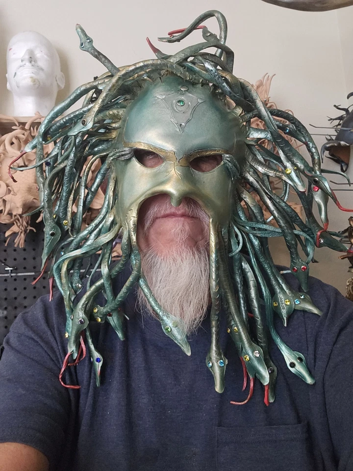 Leather Costume MEDUSA MASK  Original - Image 3 of 4