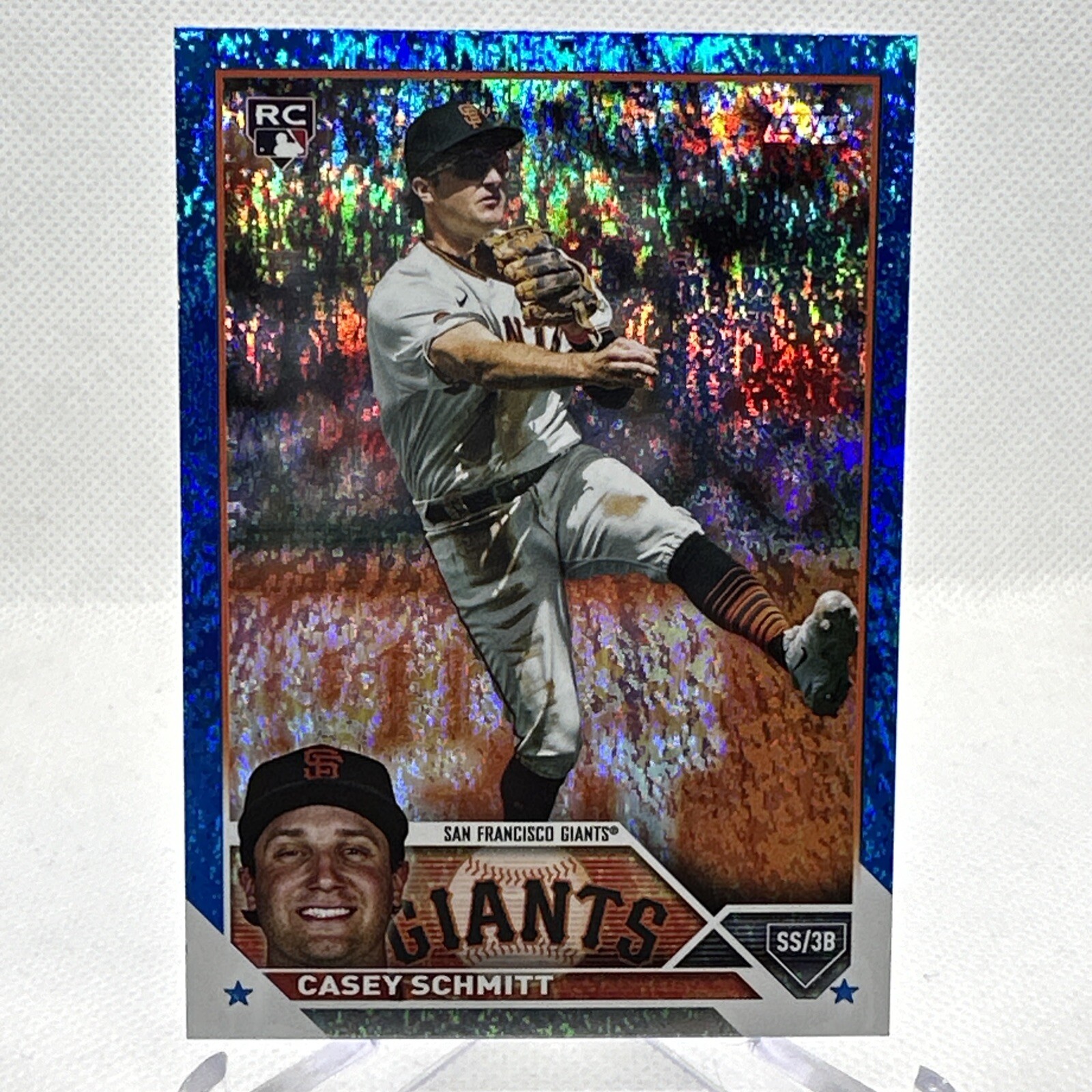 Casey Schmitt 2023 Topps Update Blue Foil Card US133 (533/999) Rookie Card RC