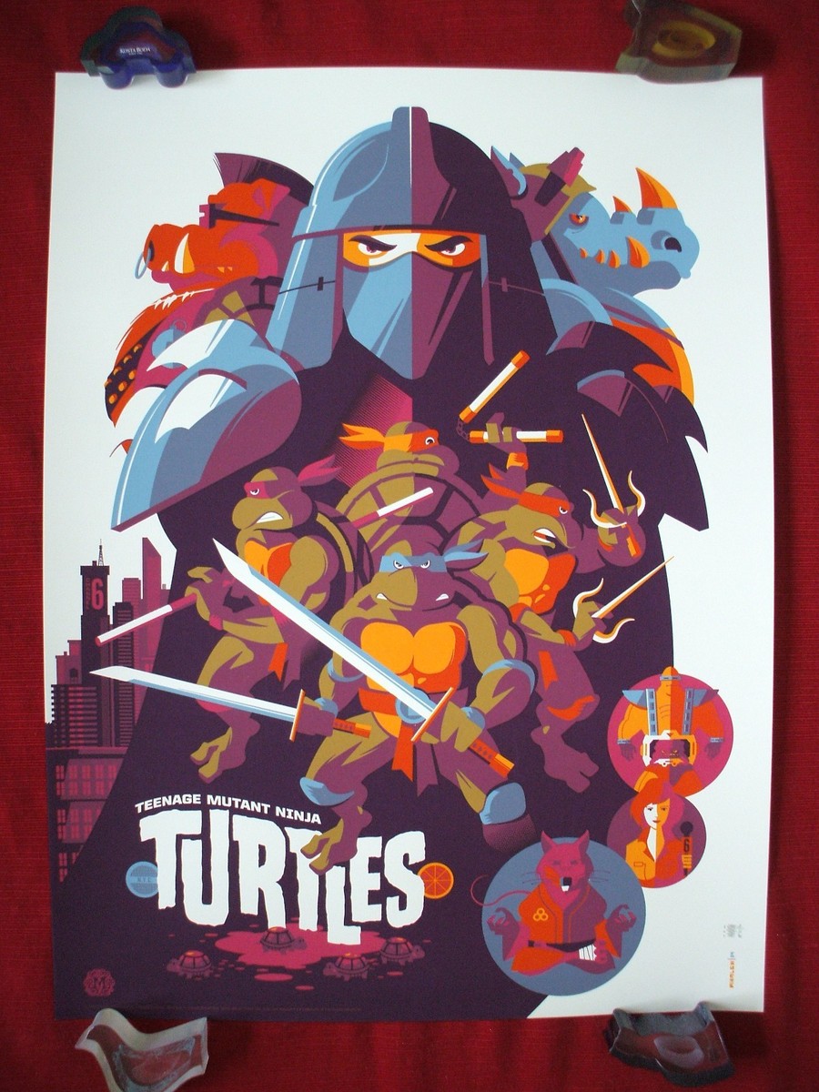TEENAGE MUTANT NINJA TURTLES TOM WHALEN A.PROOF PRINT TMNT MONDO