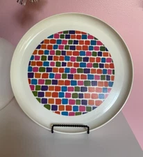 1969 Deka Plastics Colorful Round  Tray 
