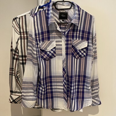 2 RAILS Button Down Shirt Bluse XS Rayon