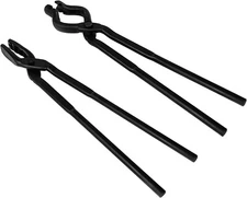 Blacksmith Tongs Wolf Jaw Blacksmithing Tongs,V-bit Tongs Blacksmith Forge Tool