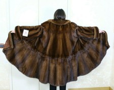 New Brown Saga Full Skin Mink Swinger Coat Size Xl Size 1 X Women