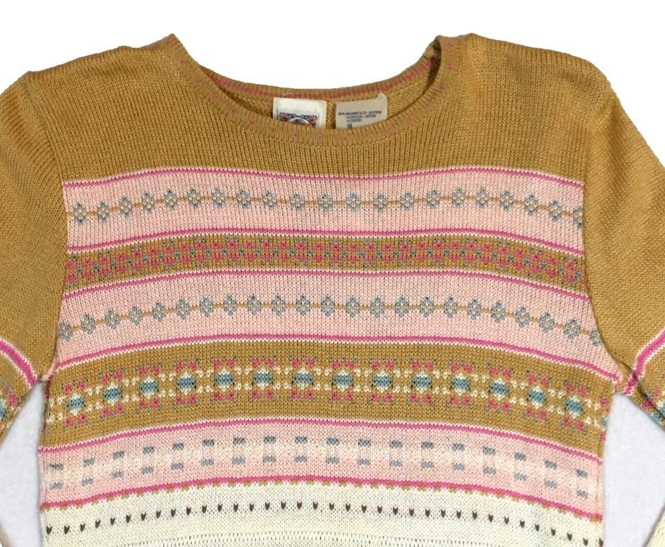 Suéter Oilily Mujer Talla XS Pastel Fair Isle Cuello Redondo Manga 3/4 Nuevo con Etiquetas Precio de venta sugerido por el fabricante $178 Foto 2 de 4
