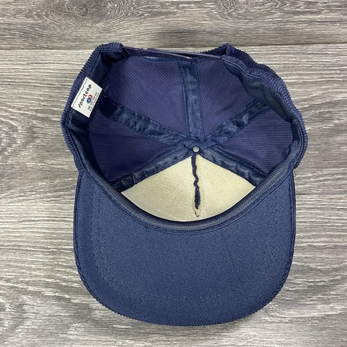 VTG 90's Indiana Operation Buckle Down Corduroy Snapback Hat Cap Adjustable Blue - Picture 10 of 14