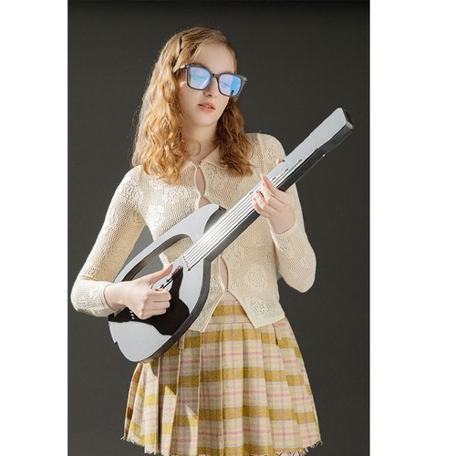 Stringless Electric Guitar white supports Automatic Playing Singing for Novices - Picture 4 of 4