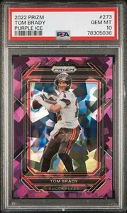 2022 Panini Prizm - Purple Ice Prizm #273 Tom Brady /225 LOW POP