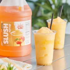 4 Pack Concentrate Syrup Frozen Peach Slushy Drink Machine Granita 1 Gallon