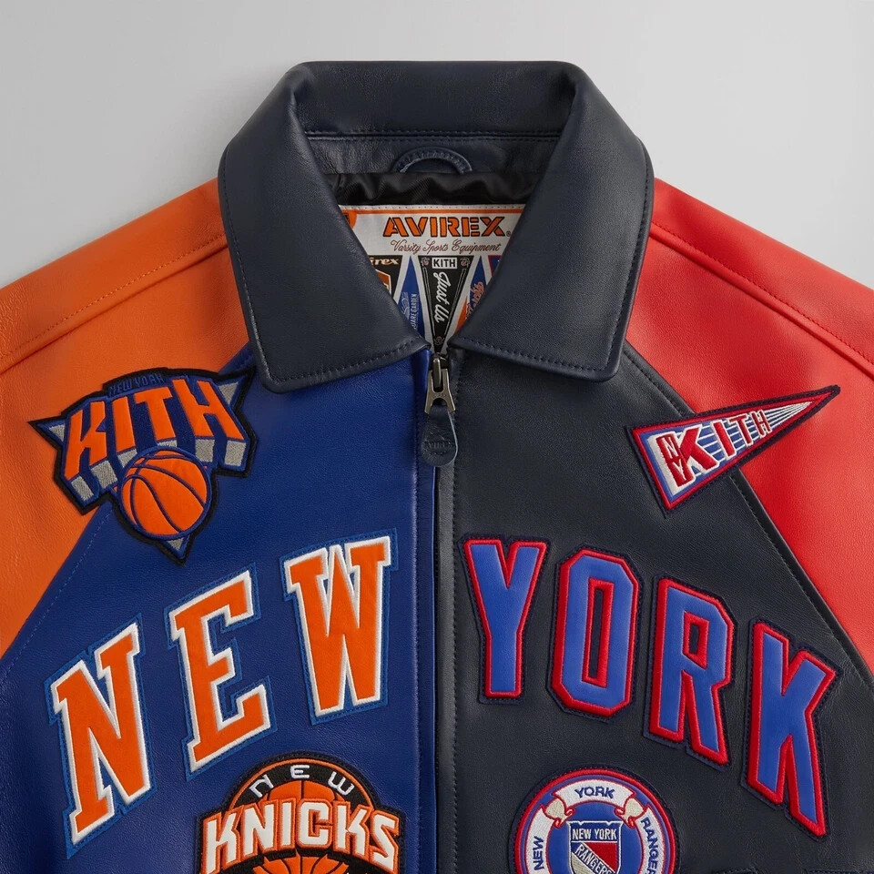 Avirex Knicks x Rangers Madison Square Garden Colorblock Varsity