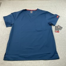Dickies Scrub Top Women  s Small V-Neck Royal Blue EDS Signature Lightweight