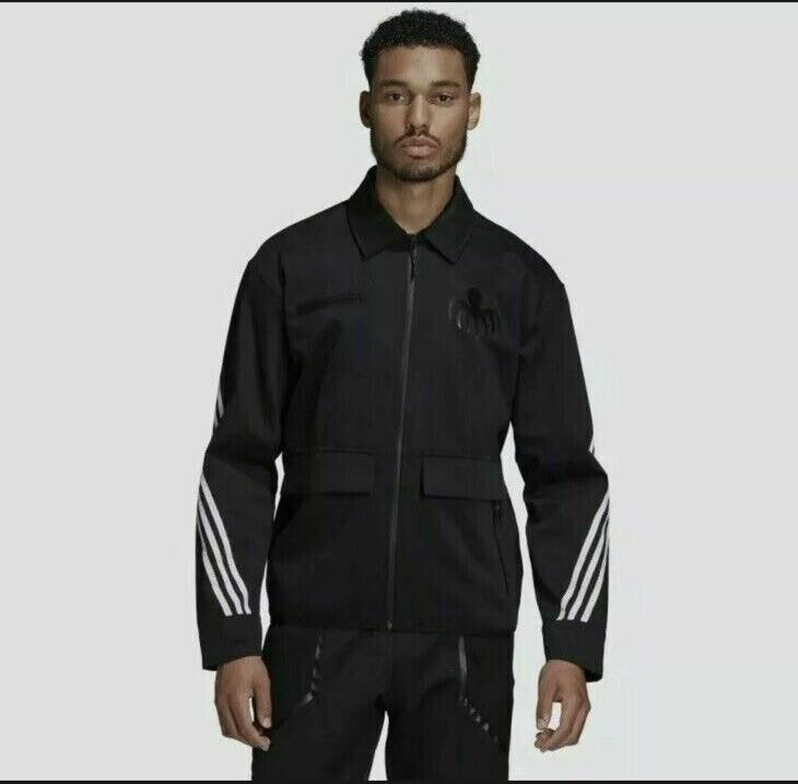 NEW MENS RARE ADIDAS X JAMES BOND 007 SPORTWEAR BLACK TRACK JACKET
