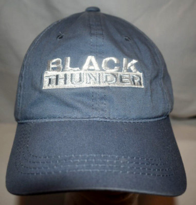 Black Thunder Coal Mine Hat/Cap Strap Back Light Blue Made in Bangladesh