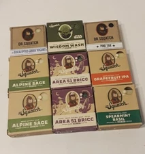 Dr. Squatch Natural Bar Soaps ,-5oz bars-Lot of 9 bars