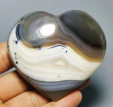 Natural polished Amazing Dendritic Moss Agate Sphere Heart Stone Reiki Healing