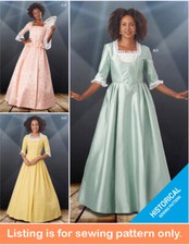 SEWING PATTERN Sew Womens Costume - Revolutionary War Dress Hamilton Eliza 9251