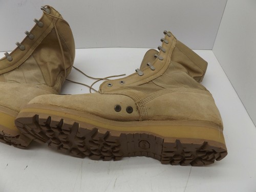US Army Issued Hot Weather Men’s Military Boots Size 14-1/2 R combat coyote Tan - 第 6/8 張圖片