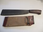 Usmc Square-tip Bolo Entrenching Knife with Sheath Wwi Wwii Collins No. 1001