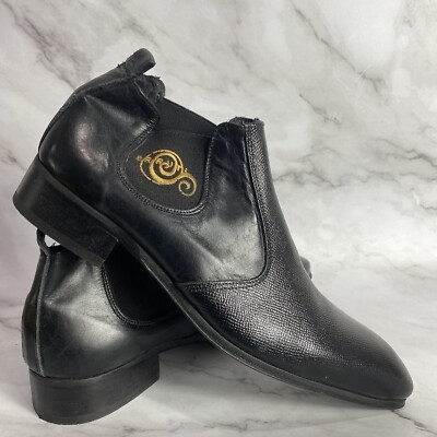 Cerruti Black Italian Leather Men's Dress Shoes/Ankle Boots Shoes/Size 8, 11